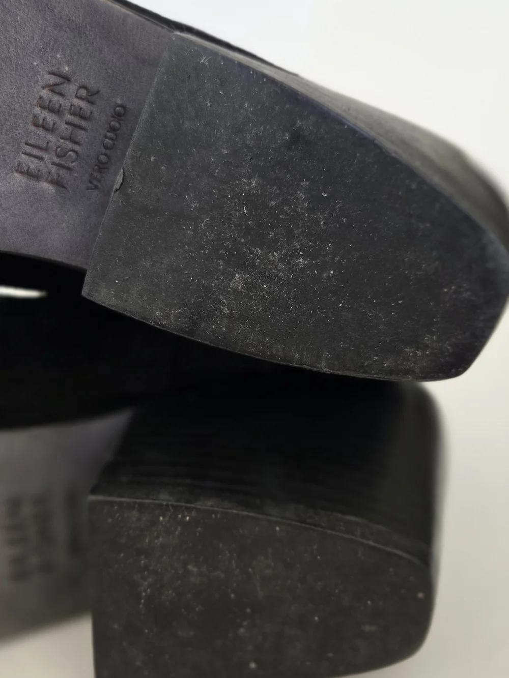 Eileen Fisher Black Suede Ankle Booties with Chunky Heel